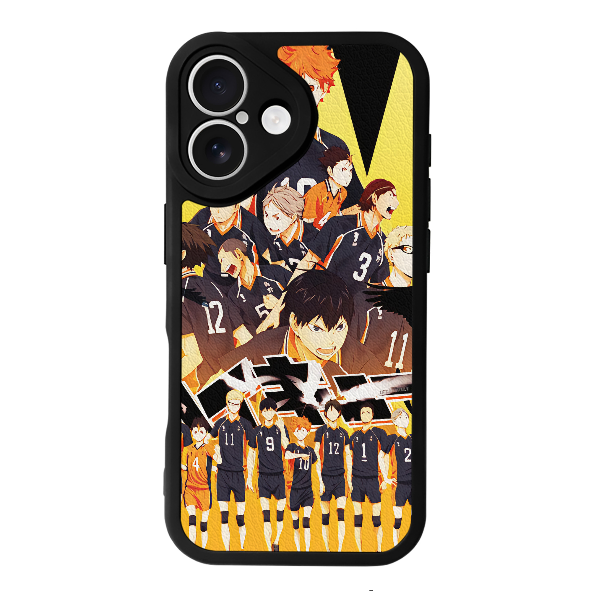 （画像用） ハイキュー!! Haikyu!! 【iPhone 16シリーズ対応】シリコンスマホケース（レザー調） 材質：シリコン